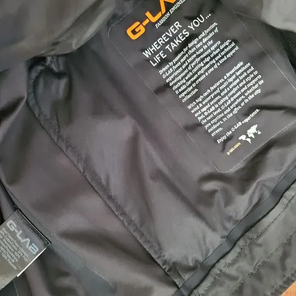 G-Lab Jacket Men's XL Moto Vest Liner Hooded Commander Outdoor Black
